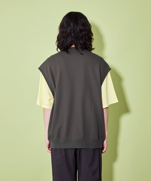 CITEN（シテン）の「＜CITEN＞ソフトスウェット ノースリーブ トップ（ベスト・メンズ・ネイビー/ダークグレー・L/M）」の7枚目の写真