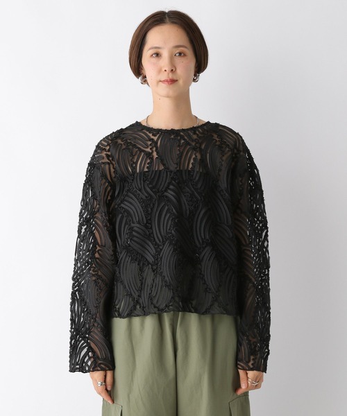 LEPSIM(レプシィム)の「レーステープデザインブラウス 106240(シャツ/ブラウス・レディース・ブラック/アイボリー・FREE)」の15枚目の写真