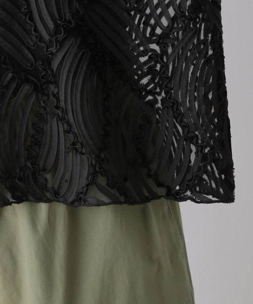 LEPSIM(レプシィム)の「レーステープデザインブラウス 106240(シャツ/ブラウス・レディース・ブラック/アイボリー・FREE)」の9枚目の写真