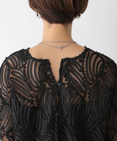 LEPSIM(レプシィム)の「レーステープデザインブラウス 106240(シャツ/ブラウス・レディース・ブラック/アイボリー・FREE)」の10枚目の写真