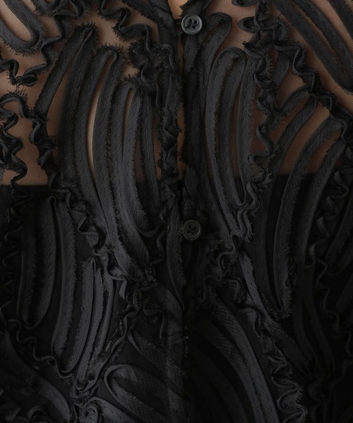 LEPSIM(レプシィム)の「レーステープデザインブラウス 106240(シャツ/ブラウス・レディース・ブラック/アイボリー・FREE)」の11枚目の写真