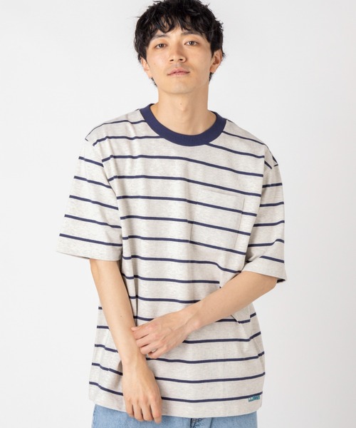 L.L.Bean（エルエルビーン）の「【JAPAN EDITION】ユニオン・ショートスリーブ・ストライプ・Tシャツ（Tシャツ/カットソー・メンズ・グレー系その他/イエロー系その他/パープル系その他/ホワイト系その他・SMALL/MEDIUM/LARGE/X-LARGE）」の3枚目の写真