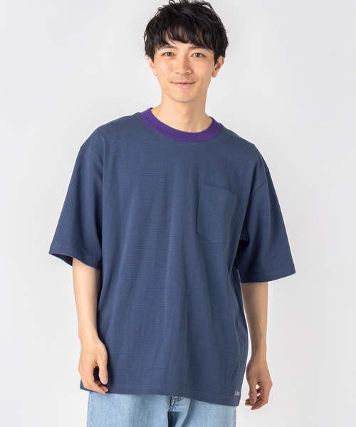 L.L.BeanストライプTシャツ サタデーTシャツ、クルーネック ストライプ 半袖 米国フィット