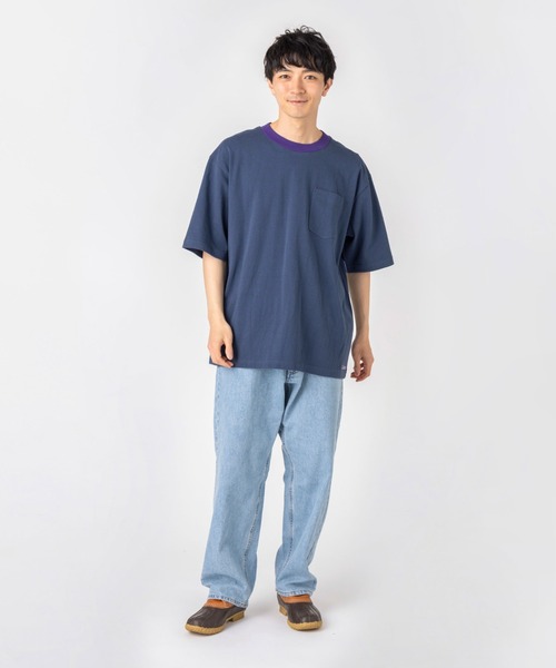 L.L.BeanストライプTシャツ サタデーTシャツ、クルーネック ストライプ 半袖 米国フィット