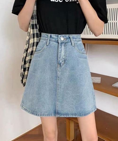 urge:(アージコロン )の「【URGE:】 デニムミニスカート(デニムスカート・レディース・チャコールグレー/ブラック系/アイボリー/ネイビー/ブルー・X-LARGE/LARGE/MEDIUM/SMALL)」の5枚目の写真