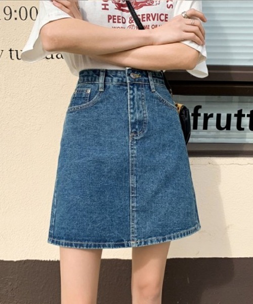 urge:(アージコロン )の「【URGE:】 デニムミニスカート(デニムスカート・レディース・チャコールグレー/ブラック系/アイボリー/ネイビー/ブルー・X-LARGE/LARGE/MEDIUM/SMALL)」の10枚目の写真