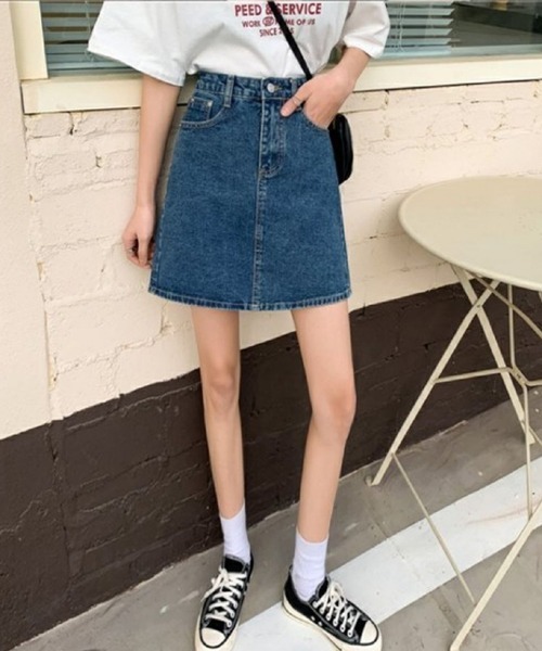 urge:(アージコロン )の「【URGE:】 デニムミニスカート(デニムスカート・レディース・チャコールグレー/ブラック系/アイボリー/ネイビー/ブルー・X-LARGE/LARGE/MEDIUM/SMALL)」の14枚目の写真