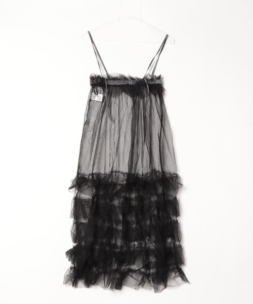 byYOUANCE(バイユアンス)の「2WAYチュールフリルスカートワンピ(ワンピース・レディース・ブラック/ナチュラル/グレー・FREE)」の4枚目の写真