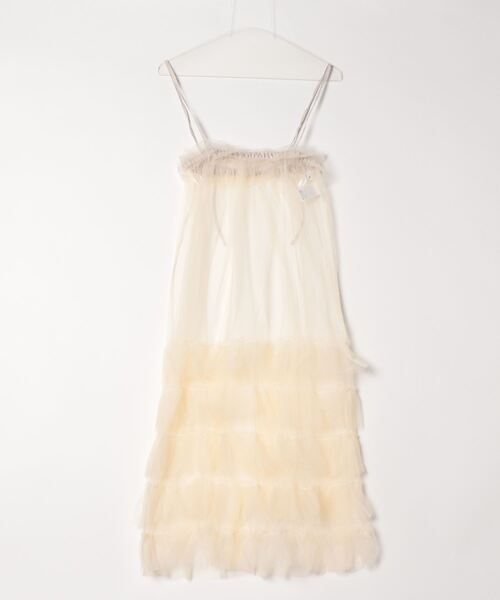 byYOUANCE(バイユアンス)の「2WAYチュールフリルスカートワンピ(ワンピース・レディース・ブラック/ナチュラル/グレー・FREE)」の8枚目の写真