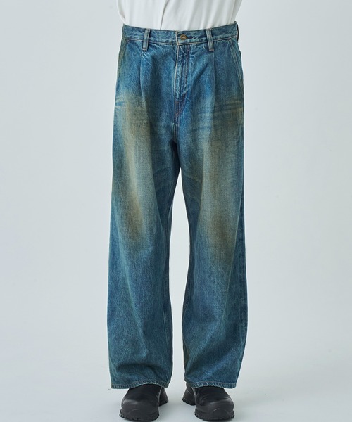 superNova.(スーパーノヴァ)の「【superNova./スーパーノヴァ】別注 Selvedge wide jeans-Vintage wash(デニムパンツ・メンズ・ダークインディゴブルー・S/M)」の7枚目の写真