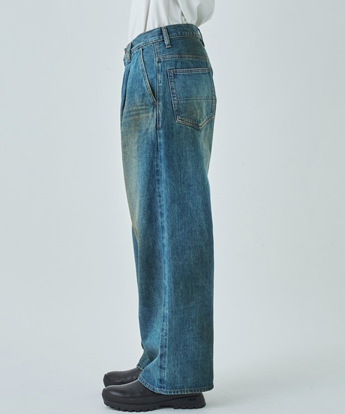 superNova.(スーパーノヴァ)の「【superNova./スーパーノヴァ】別注 Selvedge wide jeans-Vintage wash(デニムパンツ・メンズ・ダークインディゴブルー・S/M)」の8枚目の写真