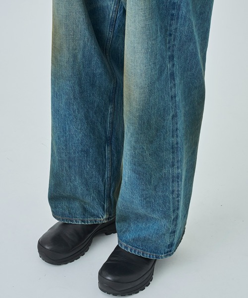 superNova.(スーパーノヴァ)の「【superNova./スーパーノヴァ】別注 Selvedge wide jeans-Vintage wash(デニムパンツ・メンズ・ダークインディゴブルー・S/M)」の12枚目の写真