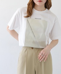 cheriella | 【cheriella】WEB限定NEWニュアンスパネルロゴTシャツ WEB LIMITED NEW NUANCE PANEL LOGO T-SHIRT(Tシャツ/カットソー)