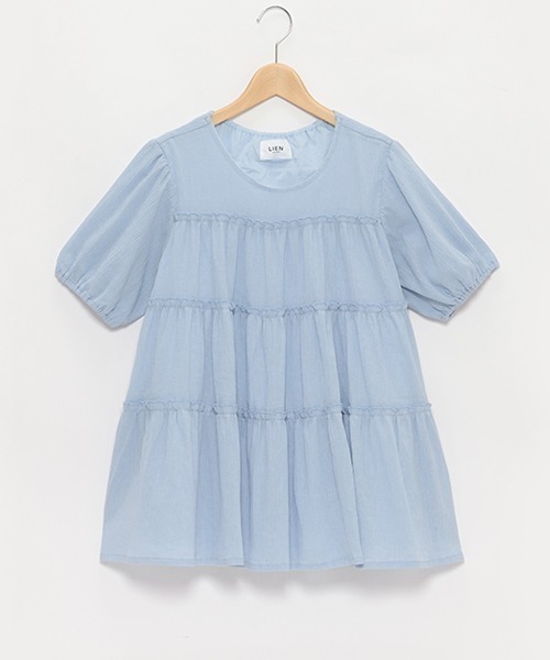 petit main LIEN（プティマインリアン）の「【スマイルシリーズ】楊柳チュニック（大人サイズ）（チュニック・レディース・ライトピンク/ライトブルー/イエロー・FREE）」の13枚目の写真