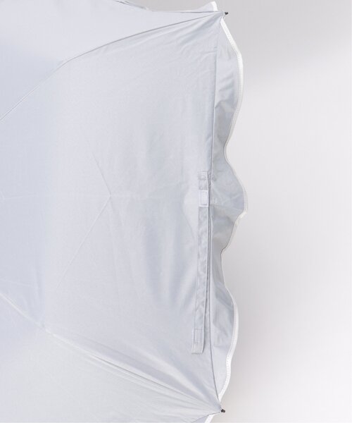 LBC(エルビーシー)の「ラウンドフリル 遮光 折りたたみ傘 日傘(折りたたみ傘・レディース・オフホワイト/グレー/ブルー/ピンク・FREE)」の7枚目の写真