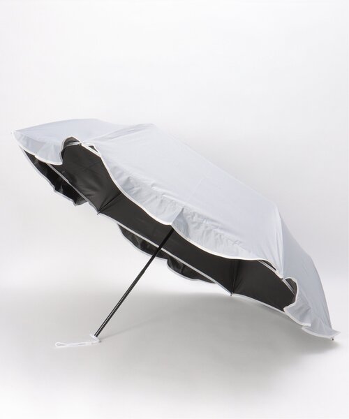 LBC(エルビーシー)の「ラウンドフリル 遮光 折りたたみ傘 日傘(折りたたみ傘・レディース・オフホワイト/グレー/ブルー/ピンク・FREE)」の18枚目の写真