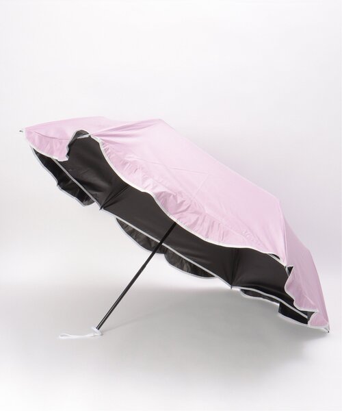 LBC(エルビーシー)の「ラウンドフリル 遮光 折りたたみ傘 日傘(折りたたみ傘・レディース・オフホワイト/グレー/ブルー/ピンク・FREE)」の19枚目の写真