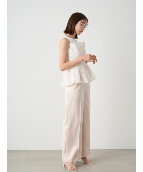 SNIDEL（スナイデル）の「サテンワイドタックパンツ（その他パンツ