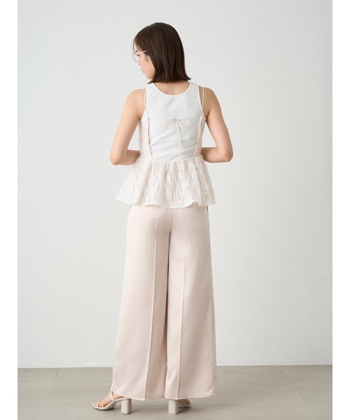 SNIDEL（スナイデル）の「サテンワイドタックパンツ（その他パンツ