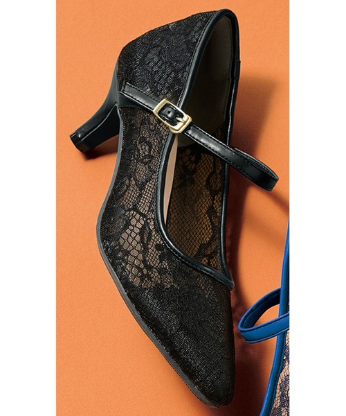 RANAN（ラナン）の「シアーレースパンプス（パンプス・レディース・ブラック/ブルー/アイボリー・L/M/S/LL）」の3枚目の写真