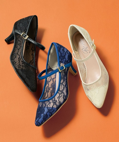 RANAN（ラナン）の「シアーレースパンプス（パンプス・レディース・ブラック/ブルー/アイボリー・L/M/S/LL）」の4枚目の写真