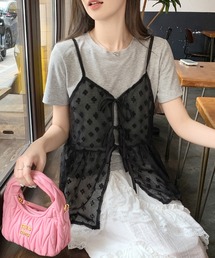 花柄リボンキャミソール