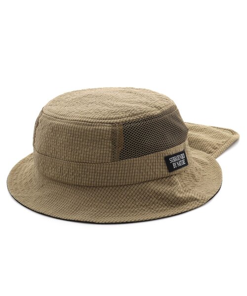 F.O.KIDS(エフオーキッズ)の「【保冷剤収納可・UVカット】ミズアソビーチハット_はっ水加工(ハット・キッズ・ブラック/ベージュ/オレンジ/グリーン・54/52/50/56)」の15枚目の写真