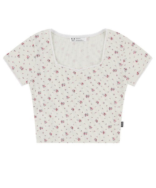 FANCY CLUB(ファンシークラブ)の「A'GEM/9 × .kom 『 FANCY CLUB/ファンシークラブ』 FLORAL LACE TEE TEE/フローラル 半袖カットソー(Tシャツ/カットソー・レディース・ブラック/ピンク/アイボリー・FREE)」の19枚目の写真