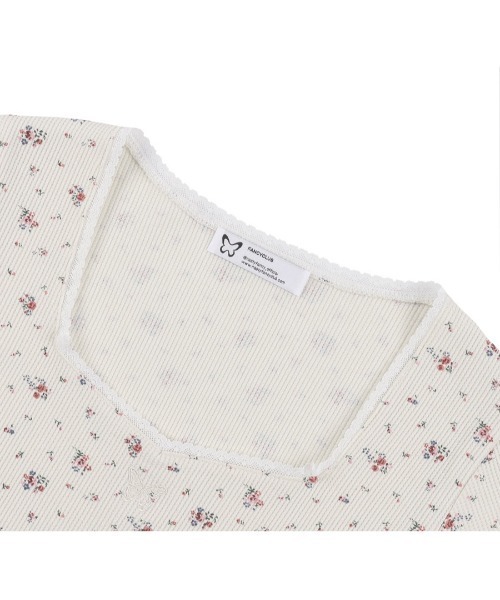 FANCY CLUB(ファンシークラブ)の「A'GEM/9 × .kom 『 FANCY CLUB/ファンシークラブ』 FLORAL LACE TEE TEE/フローラル 半袖カットソー(Tシャツ/カットソー・レディース・ブラック/ピンク/アイボリー・FREE)」の11枚目の写真
