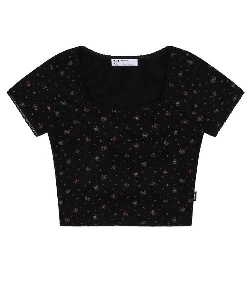 FANCY CLUB(ファンシークラブ)の「A'GEM/9 × .kom 『 FANCY CLUB/ファンシークラブ』 FLORAL LACE TEE TEE/フローラル 半袖カットソー(Tシャツ/カットソー・レディース・ブラック/ピンク/アイボリー・FREE)」の17枚目の写真