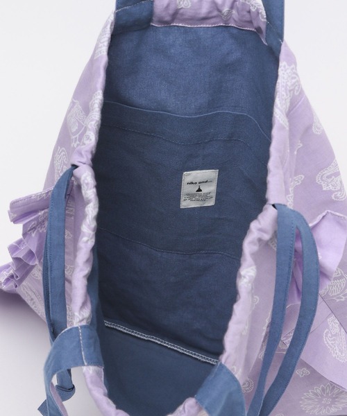 niko and...(ニコアンド)の「オリジナルプリント刺繍トートバッグ(トートバッグ・レディース・パープル/ベージュ/ホワイト/ブルー・0)」の17枚目の写真