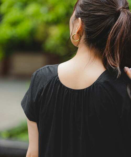 F by ROSSO(エフバイロッソ)の「F by ROSSO コットンボイルティアードワンピース(ワンピース・レディース・ブラック/ミント/ラベンダー・36/38)」の8枚目の写真