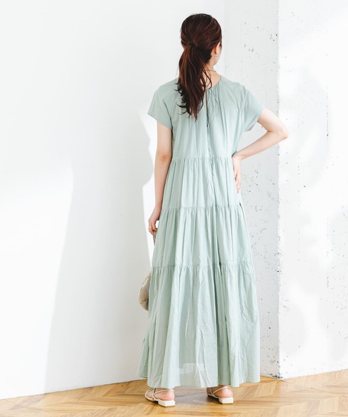 F by ROSSO(エフバイロッソ)の「F by ROSSO コットンボイルティアードワンピース(ワンピース・レディース・ブラック/ミント/ラベンダー・36/38)」の21枚目の写真