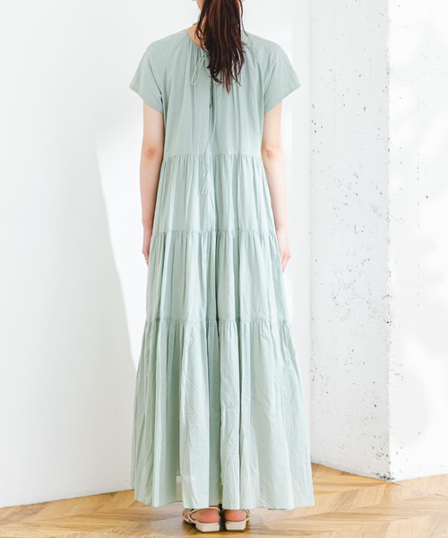 F by ROSSO(エフバイロッソ)の「F by ROSSO コットンボイルティアードワンピース(ワンピース・レディース・ブラック/ミント/ラベンダー・36/38)」の12枚目の写真