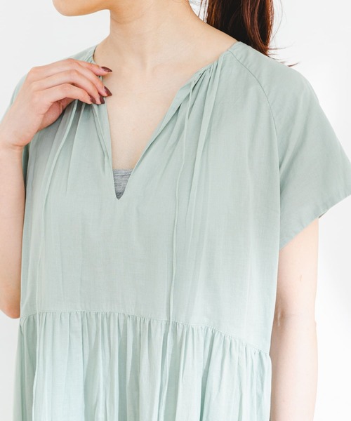 F by ROSSO(エフバイロッソ)の「F by ROSSO コットンボイルティアードワンピース(ワンピース・レディース・ブラック/ミント/ラベンダー・36/38)」の11枚目の写真