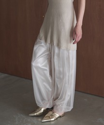 チュールレイヤードバルーンパンツ