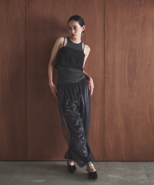 AIC.（エーアイシー）の「チュールレイヤードバルーンパンツ（その他パンツ・レディース・チャコールグレー/アイボリー・FREE）」の3枚目の写真