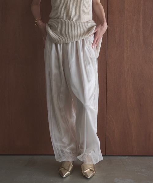 AIC.（エーアイシー）の「チュールレイヤードバルーンパンツ（その他パンツ・レディース・チャコールグレー/アイボリー・FREE）」の16枚目の写真