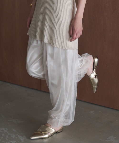 AIC.（エーアイシー）の「チュールレイヤードバルーンパンツ（その他パンツ・レディース・チャコールグレー/アイボリー・FREE）」の21枚目の写真