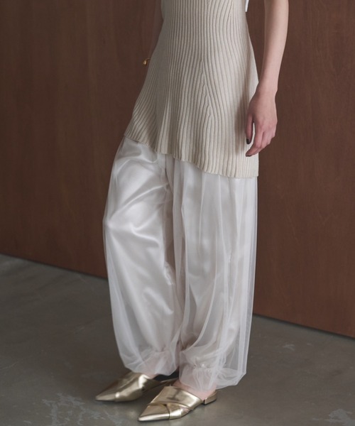 AIC.（エーアイシー）の「チュールレイヤードバルーンパンツ（その他パンツ・レディース・チャコールグレー/アイボリー・FREE）」の15枚目の写真