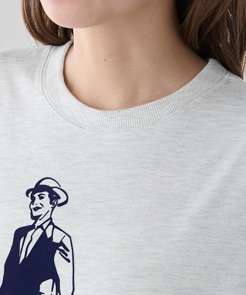 BONLECILL(ボンルシール)の「アソートフレンチDOGフロッキープリントオーバーTEE(Tシャツ/カットソー・レディース・オフホワイト/オートミール/チャコールグレー/クリーム・FREE)」の10枚目の写真