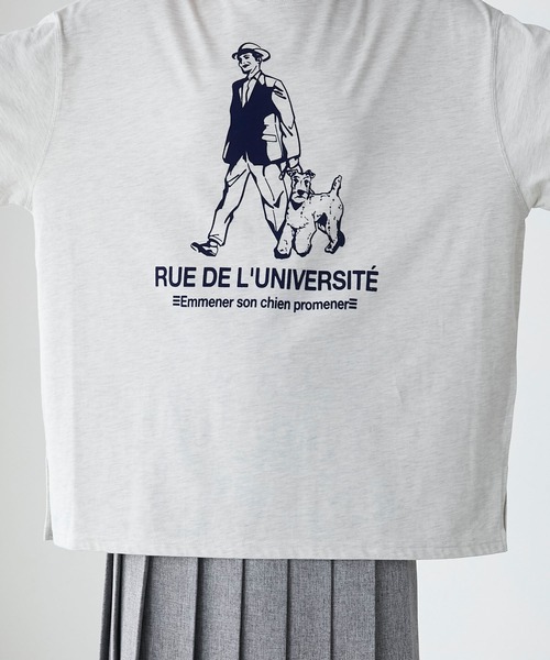 BONLECILL(ボンルシール)の「アソートフレンチDOGフロッキープリントオーバーTEE(Tシャツ/カットソー・レディース・オフホワイト/オートミール/チャコールグレー/クリーム・FREE)」の14枚目の写真