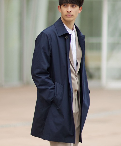 GAP ステンカラーコート L ネイビー 無傷 コットン 未使用品 