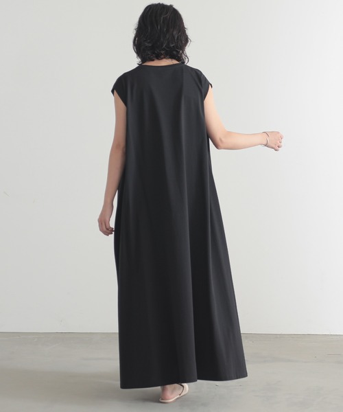 セール】接触冷感タックノースリーブワンピース【サスティナブル