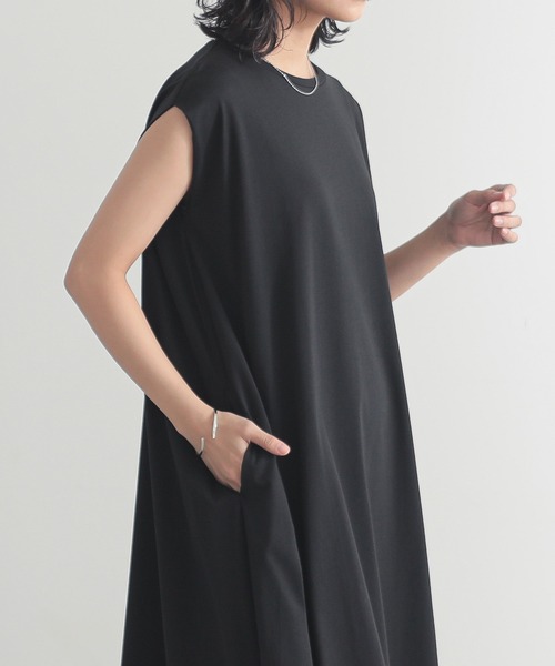 セール】接触冷感タックノースリーブワンピース【サスティナブル