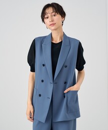 ANAYI ジレ　パールボタン ネイビー ベスト trim_ofany_item0bc68a5abe8011e