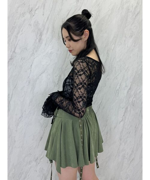 jouetie（ジュエティ）の「フリルスリーブレーストップス（Tシャツ/カットソー・レディース・ブルー/オフホワイト/ブラック・MEDIUM）」の21枚目の写真