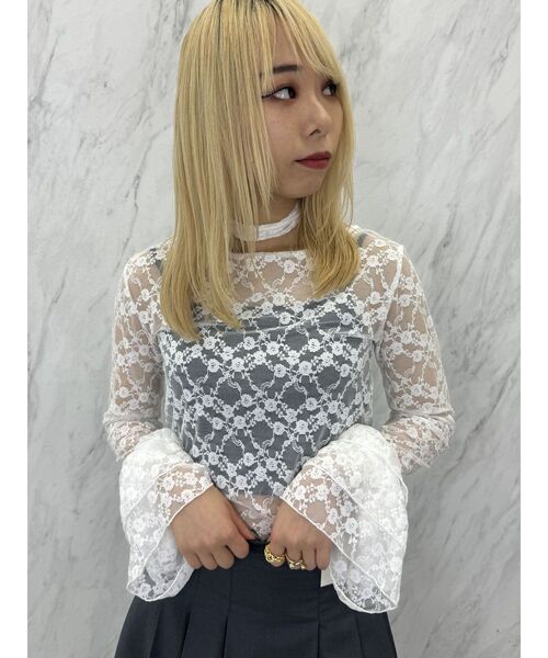 jouetie（ジュエティ）の「フリルスリーブレーストップス（Tシャツ/カットソー・レディース・ブルー/オフホワイト/ブラック・MEDIUM）」の16枚目の写真