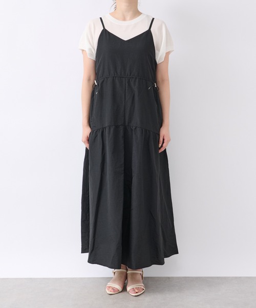 un dix cors（アンディコール）の「《着回し◎気になるお腹周りに》ウエスト絞りキャミワンピース（ワンピース・レディース・チャコールグレー/ブラック・FREE）」の12枚目の写真