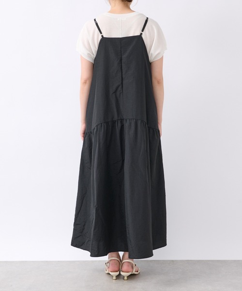 un dix cors（アンディコール）の「《着回し◎気になるお腹周りに》ウエスト絞りキャミワンピース（ワンピース・レディース・チャコールグレー/ブラック・FREE）」の14枚目の写真